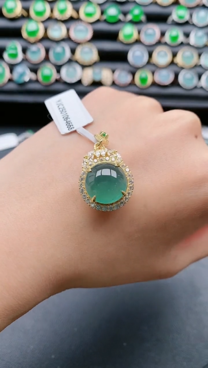 【闪购商品】翡翠戒指银S925镶嵌111111