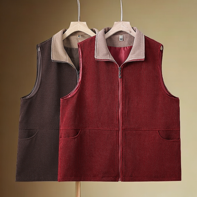 2025外穿中老年人春秋宽松大码马甲妈妈装时尚百搭外穿马夹女气质