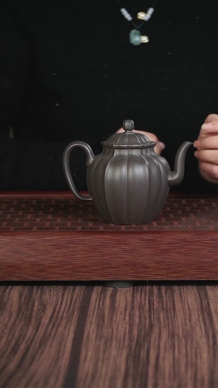 【闪购商品】紫砂茶壶筋纹天青迎台醉客