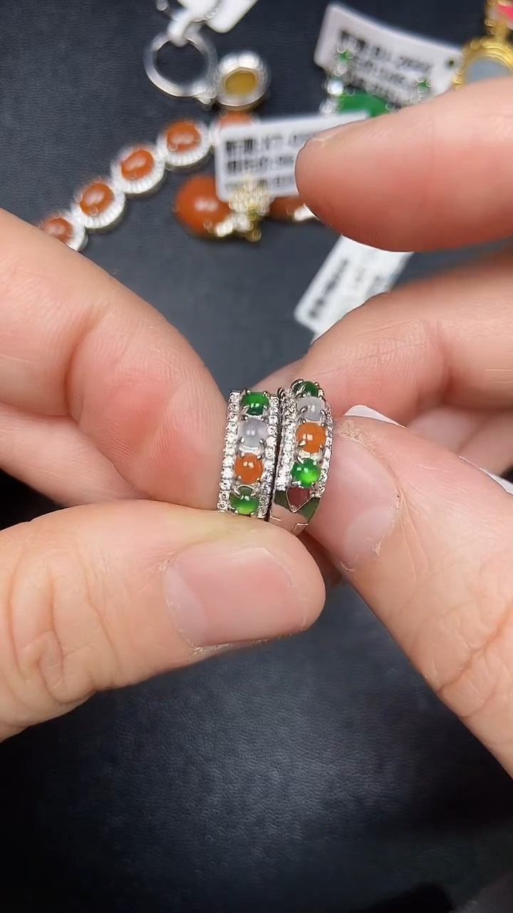 银S925镶嵌戒指翡翠2760