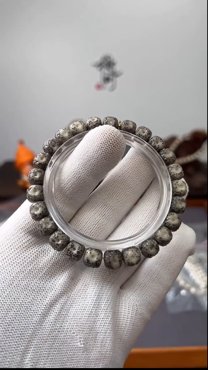 手串星月菩提9改福利精工天眼乱刀无相 海南原生态石玉料同枝果