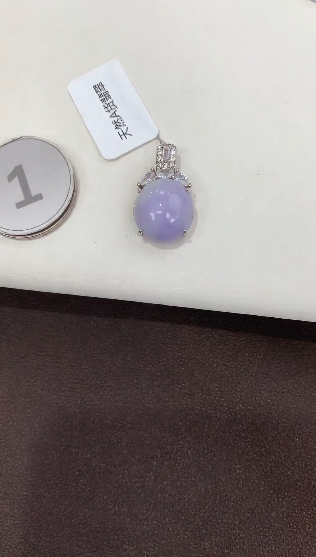 颈饰银S925镶嵌翡翠缅甸a货翡翠