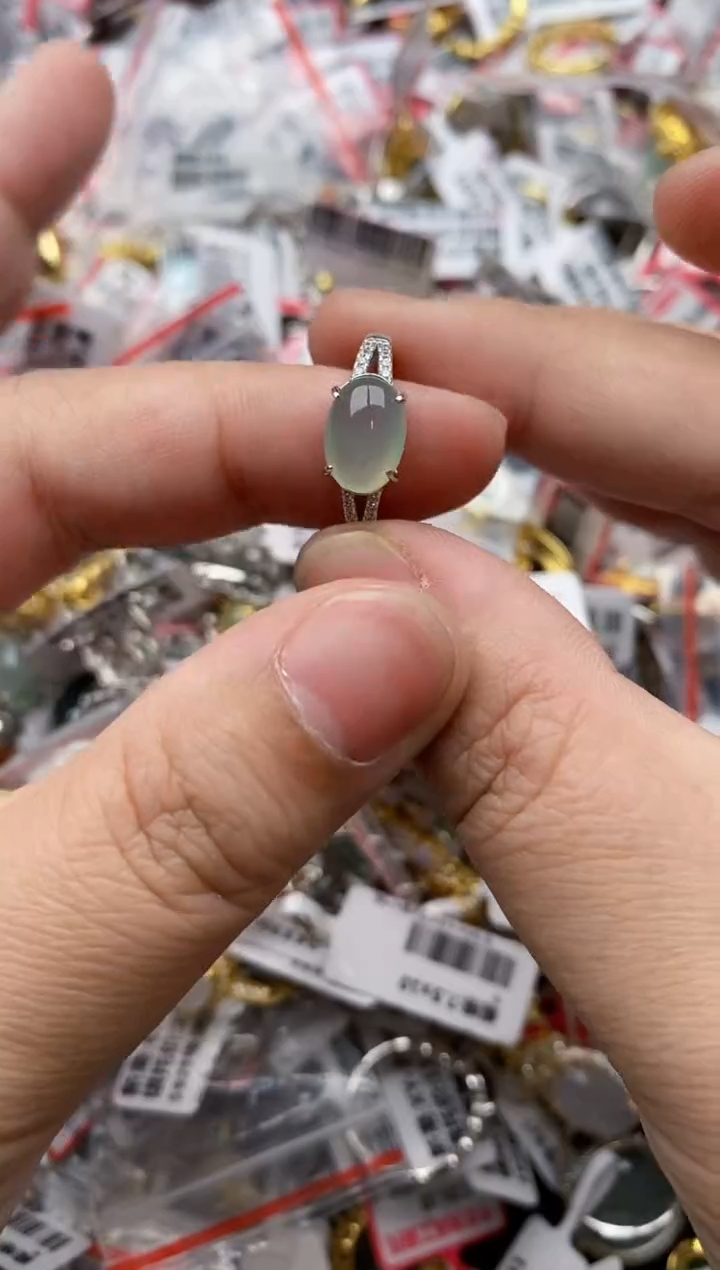 【闪购商品】翡翠戒指银S925镶嵌55555---1