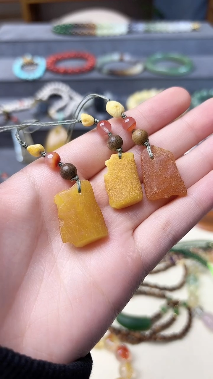 裸石蜜蜡未镶嵌蜜蜡挂件GW多样性发其一