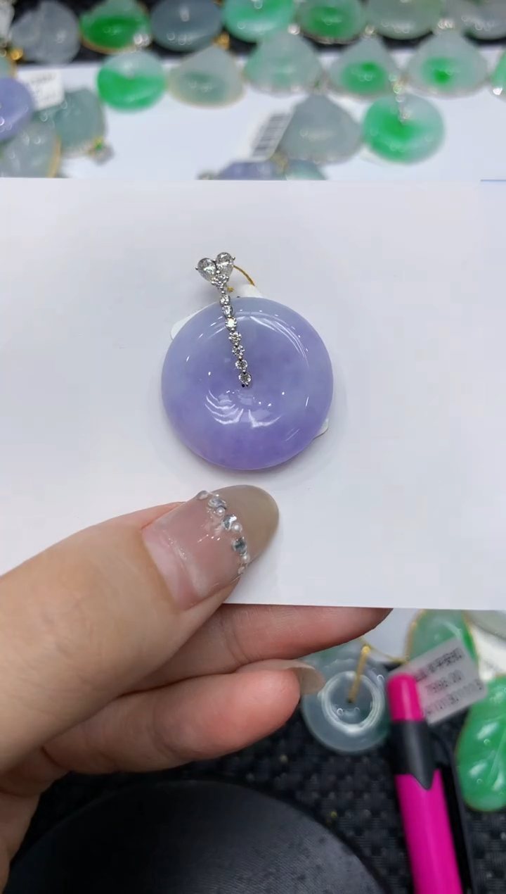 【闪购商品】翡翠颈饰18K金镶嵌222222222