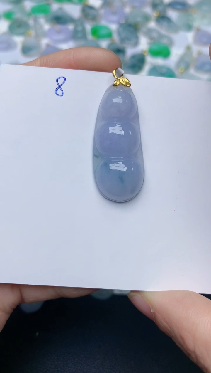 【闪购商品】翡翠颈饰18K金镶嵌天然翡翠A货    