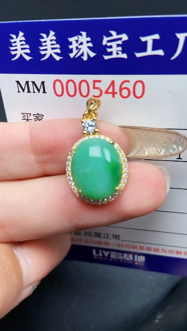 【闪购商品】翡翠颈饰银S925镶嵌5460