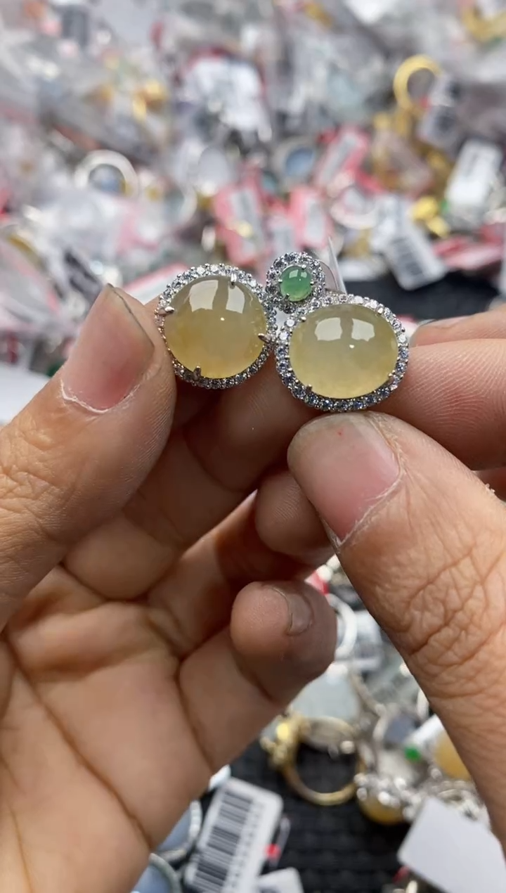 银S925镶嵌戒指翡翠141414----1