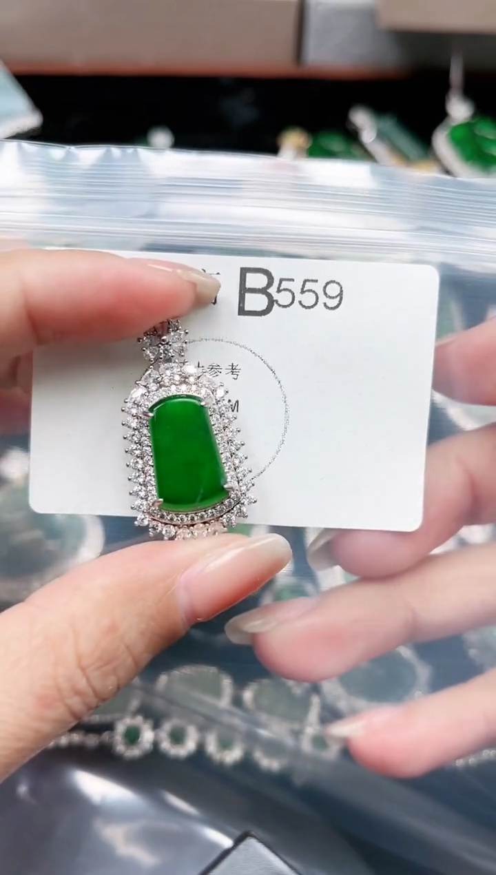 【闪购商品】翡翠颈饰未镶嵌559赠皮绳