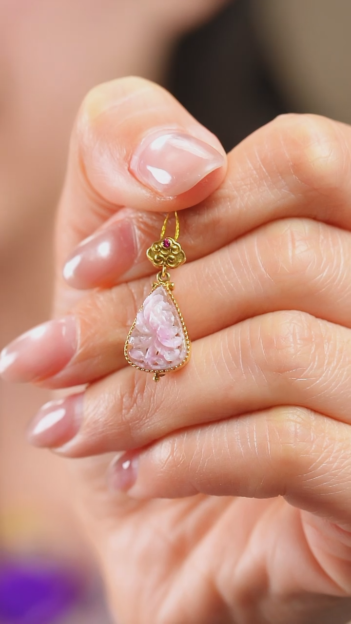 苏纪石（舒俱来）18K金镶嵌吊坠(不含链)55