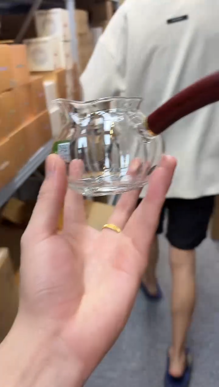 禾器-福木茶海-侧把透明色+禾器-源荷盖碗-雾蓝玉