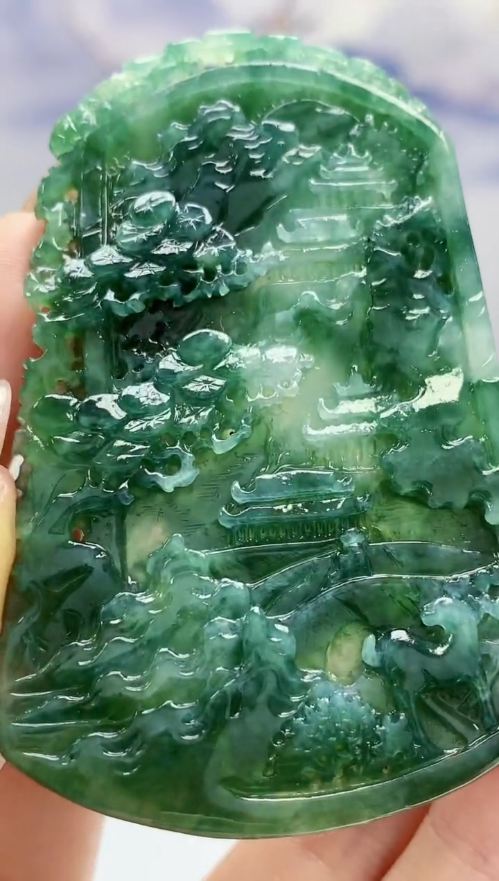 【闪购商品】定制翡翠未镶嵌5152jw-毛货挂件76