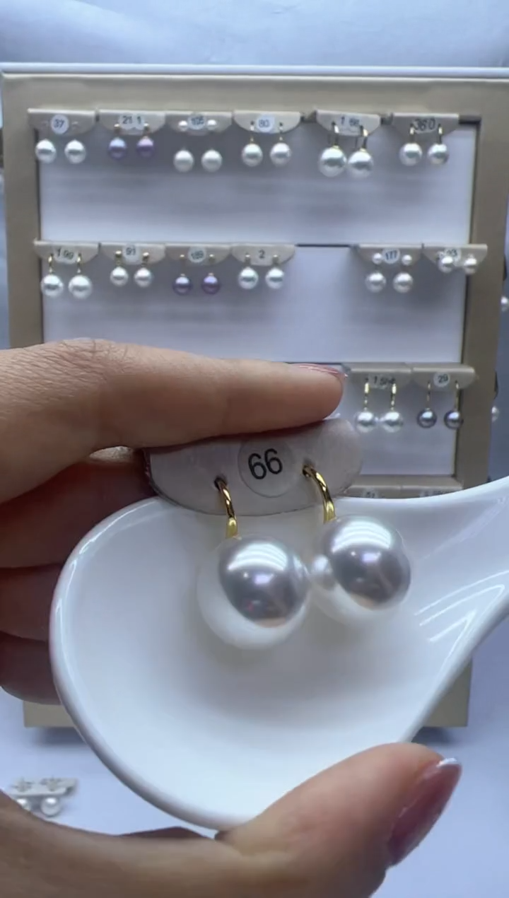 【闪购商品】淡水珍珠耳饰18K金镶嵌66