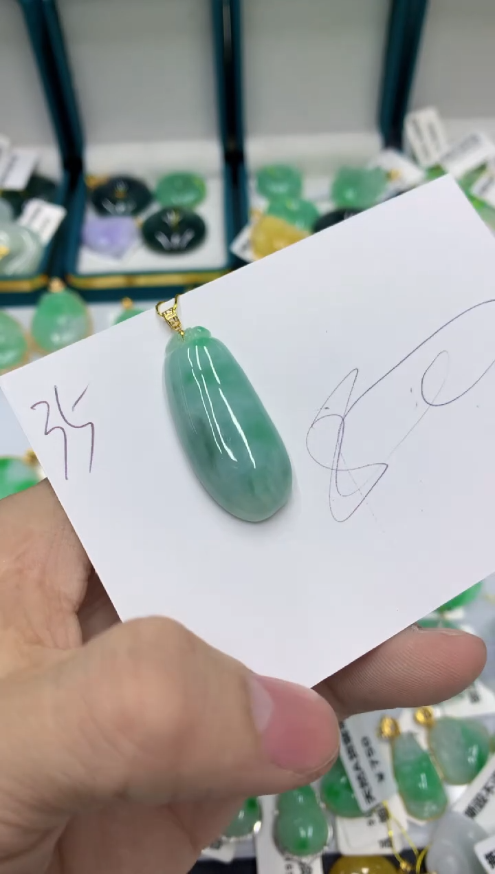 【闪购商品】翡翠颈饰18K金镶嵌11111111111