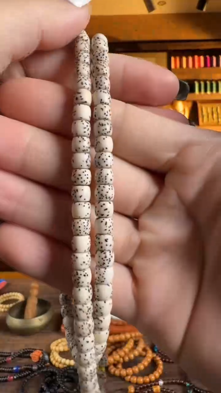 【闪购商品】木星月菩提108颗 5*6mm多圈 顺白