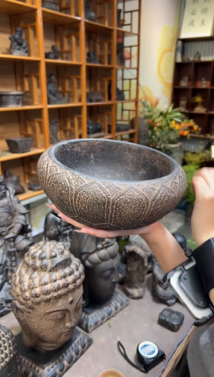 陶土【火山泥】莲花钵