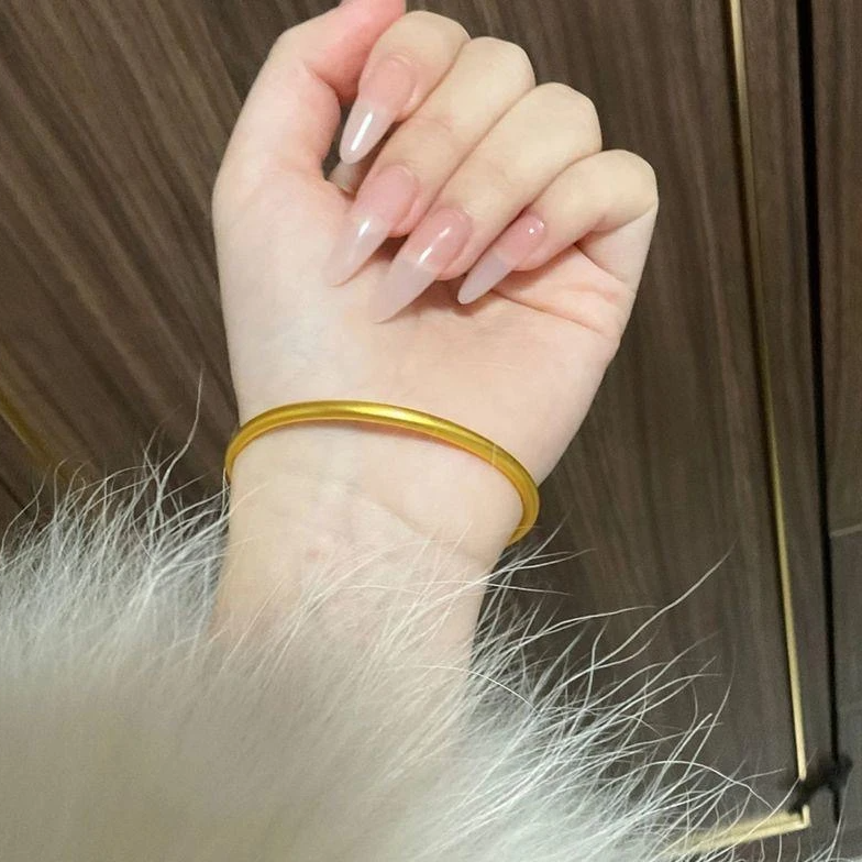 999镀K古法素圈4N传承镯女款 链条