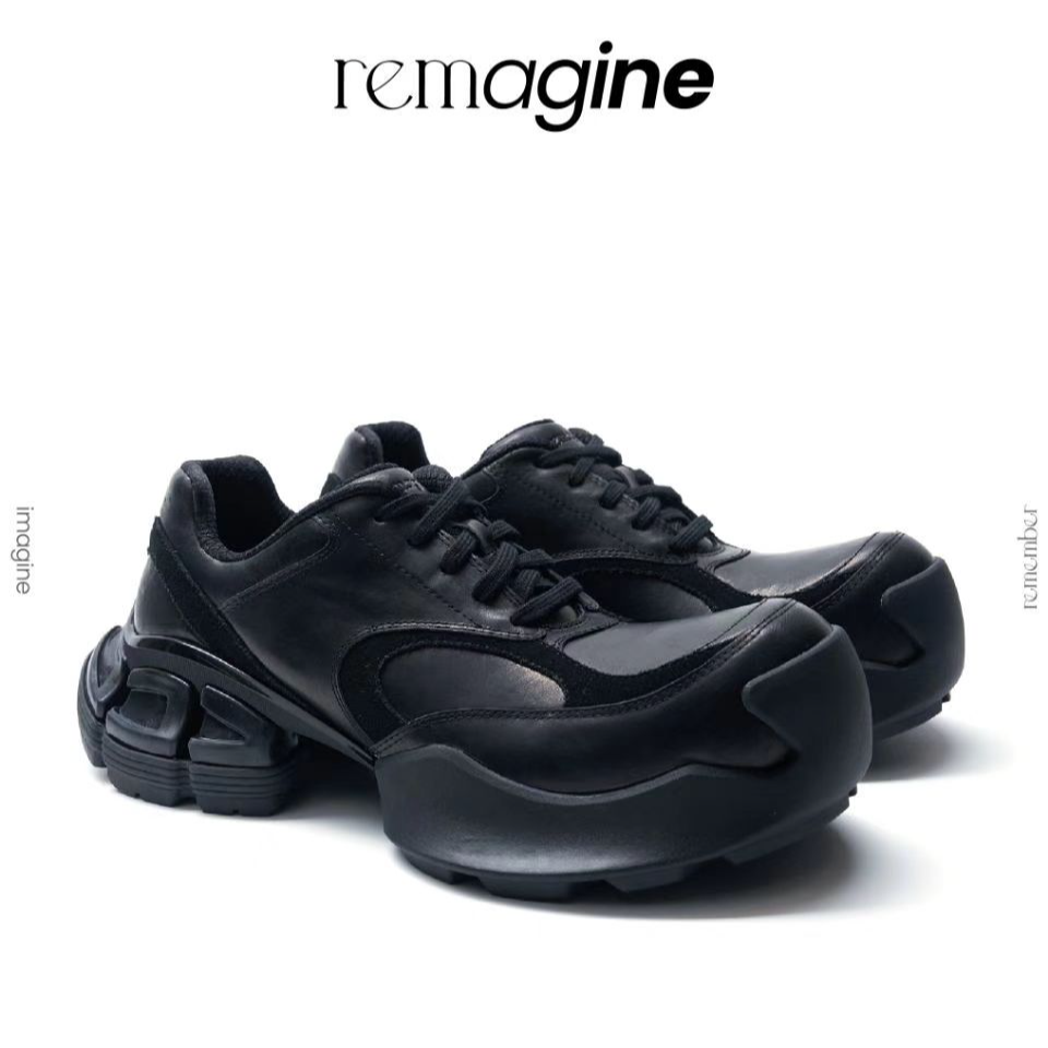  德比鞋大头厚底鞋 黑色