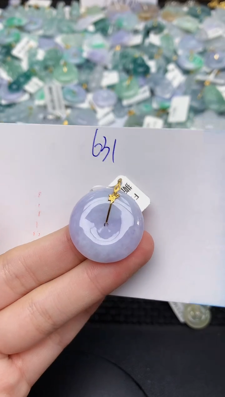 翡翠18K金镶嵌颈饰天然缅甸A货翡翠百元以上9元证书费自理