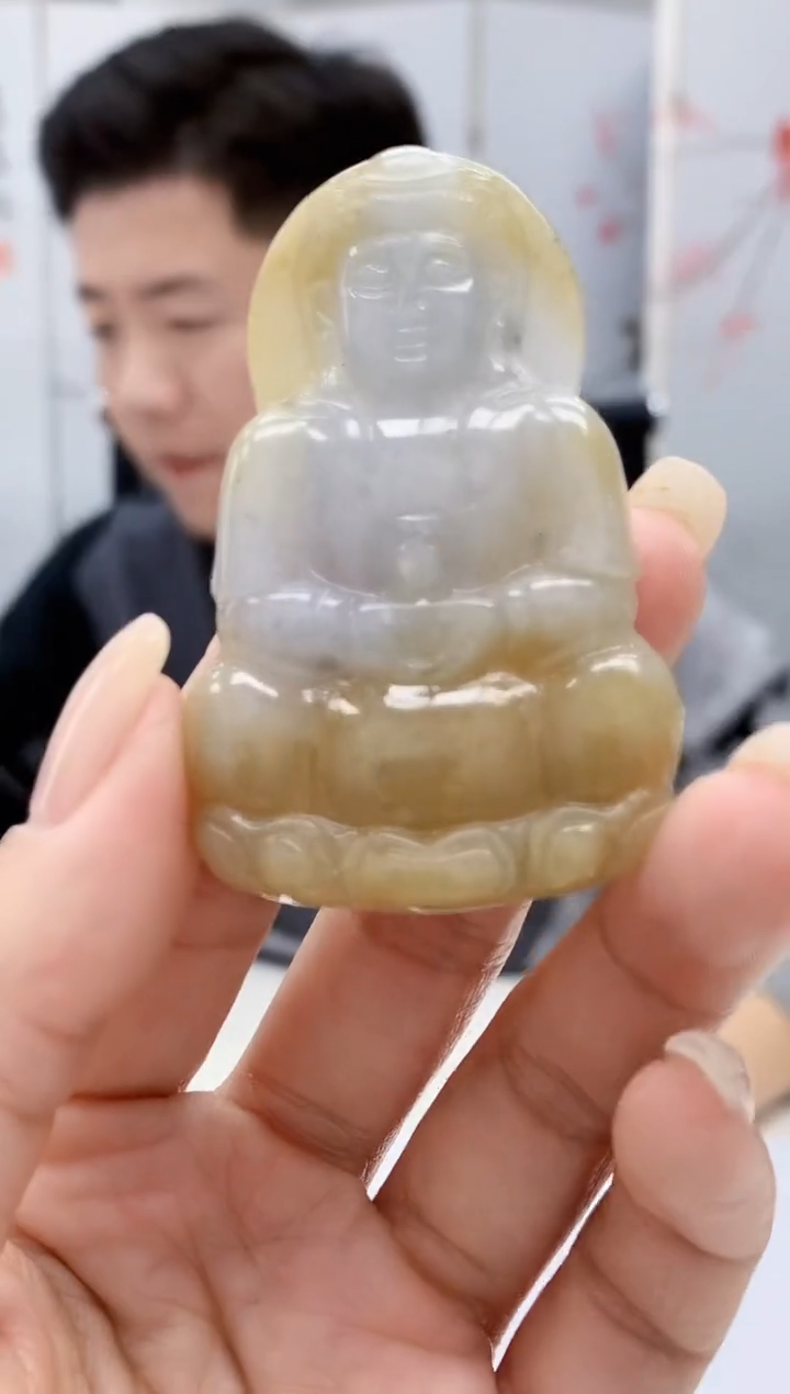 【闪购商品】定制翡翠未镶嵌4917lr-毛货挂件81