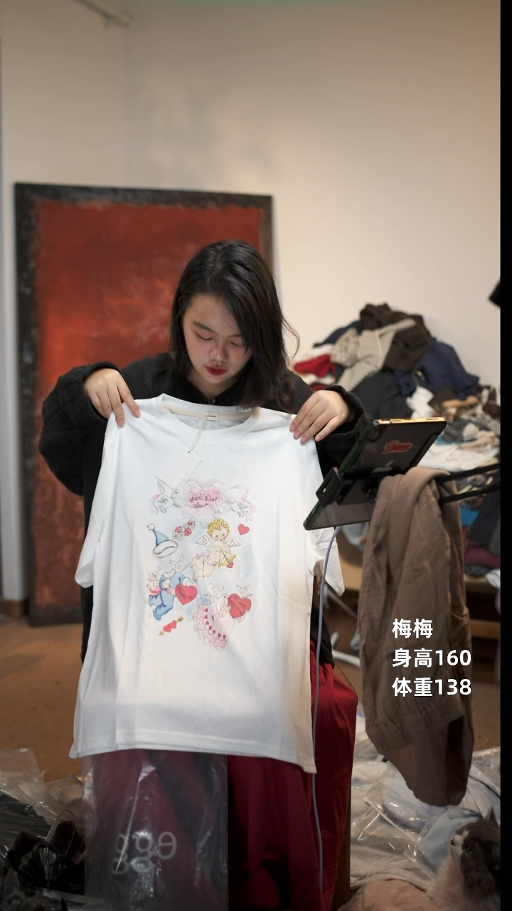 白色雪花棉小天使短袖