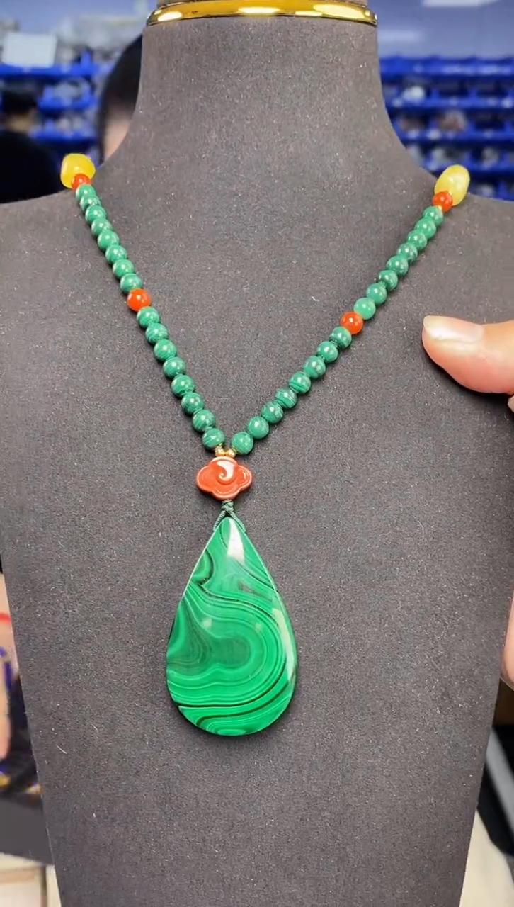 未镶嵌孔雀石颈饰G14281