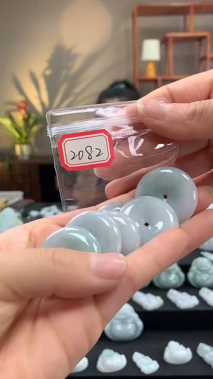 翡翠未镶嵌颈饰平安扣2082 多样性发一件