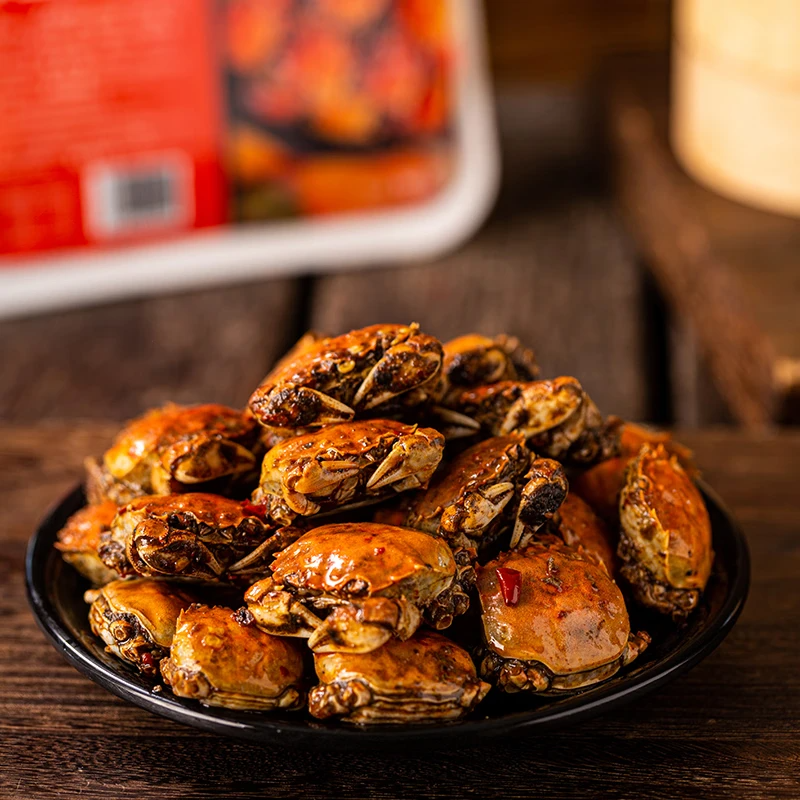 蟹八爷香辣蟹350g全母香辣蟹下酒菜全母蟹满黄