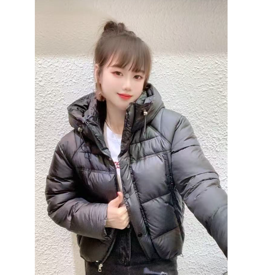 (柳子)888新款短款连帽韩版加厚服棉保暖时尚外套休闲百搭女款