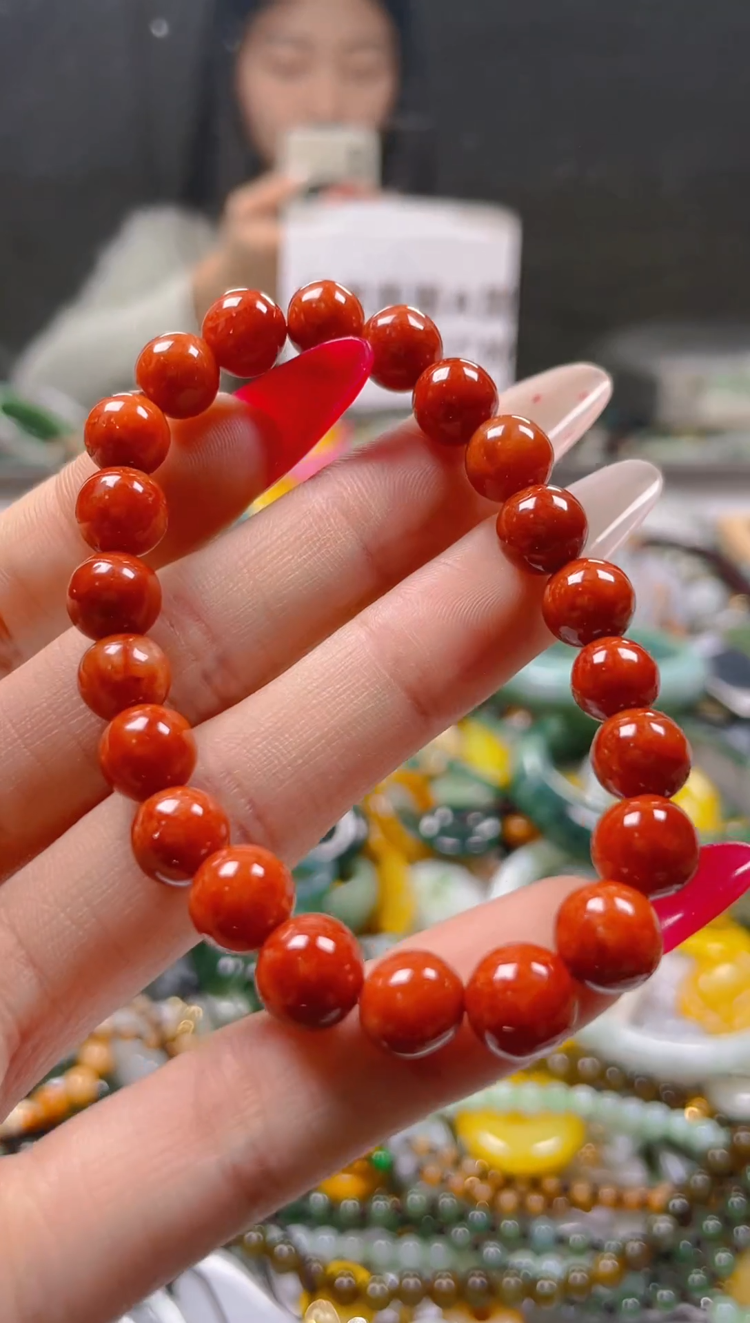 【闪购商品】翡翠颈饰未镶嵌8MM/B/翡翠A货一图一物