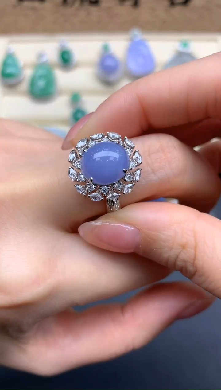 【闪购商品】翡翠戒指18K金镶嵌555--中国好珍宝