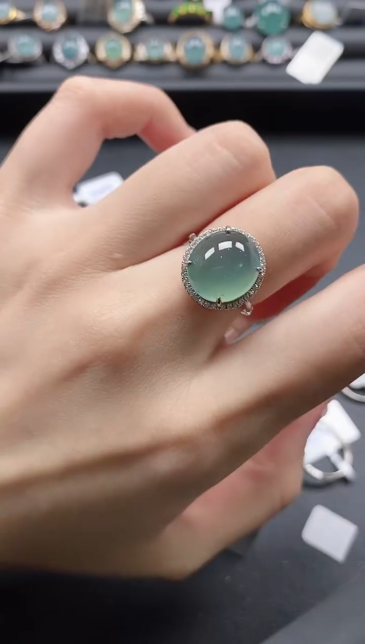 【闪购商品】翡翠戒指银S925镶嵌11111