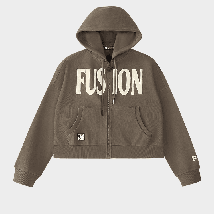 斐乐针织连帽外套女2024年新款秋季时尚款上衣T11W433502