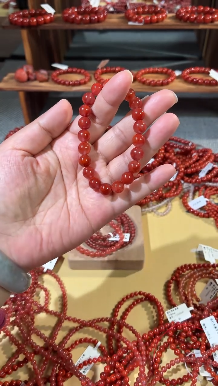未镶嵌手串南红玛瑙单圈手串一条约9mm 