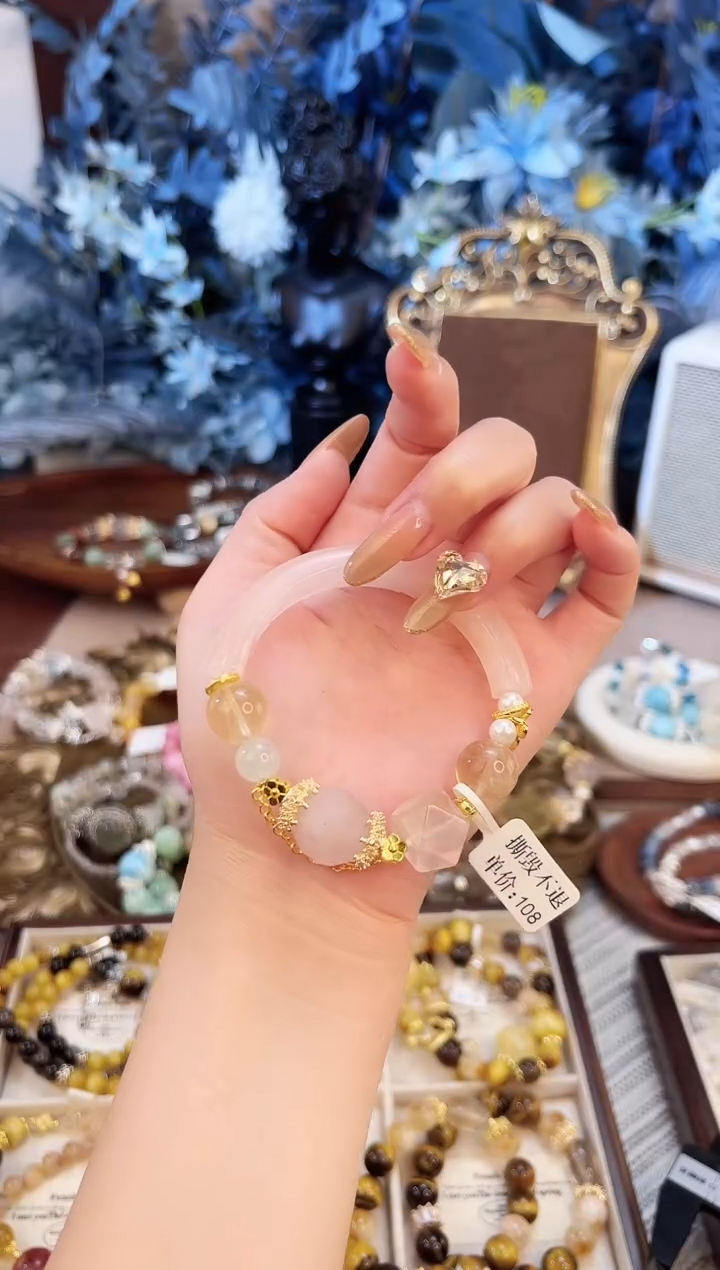 【闪购商品】水晶手串未镶嵌1938柚子原创水晶