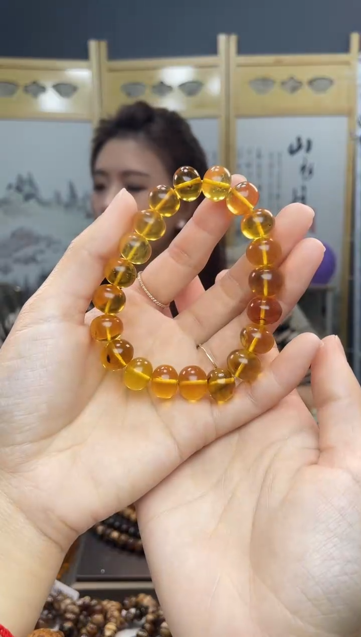 【闪购商品】琥珀裸石未镶嵌12+金珀手串