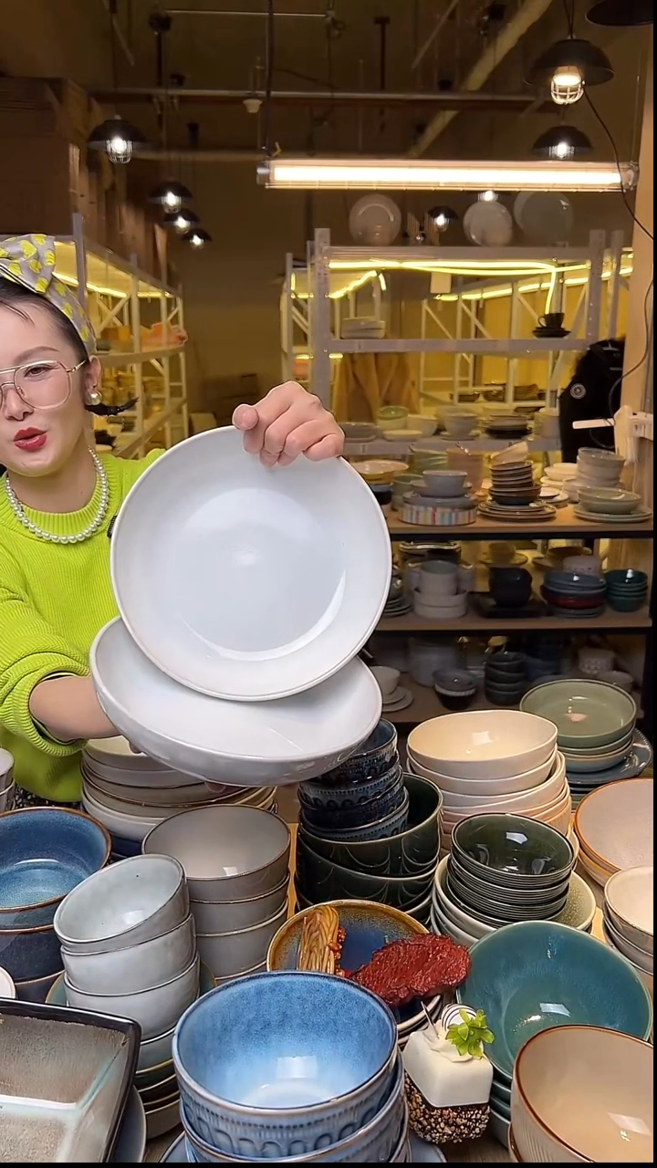 瓷203外贸尾货窑变釉下彩默认瑕疵