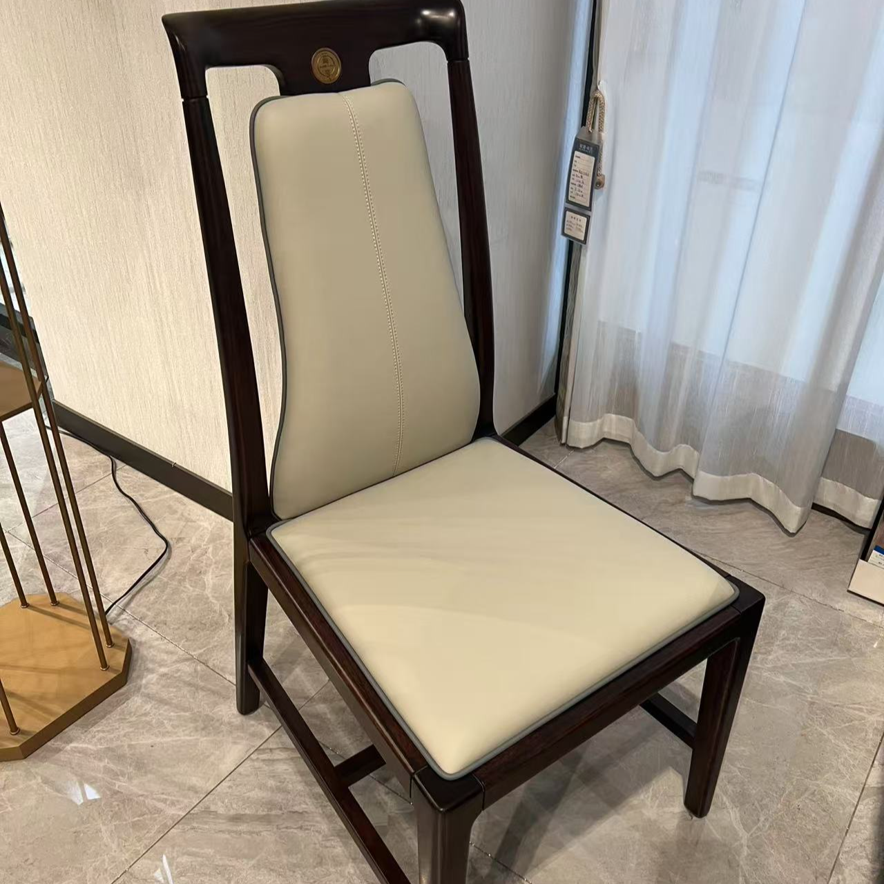 餐椅一一黑檀全实木新中式时尚轻奢餐椅