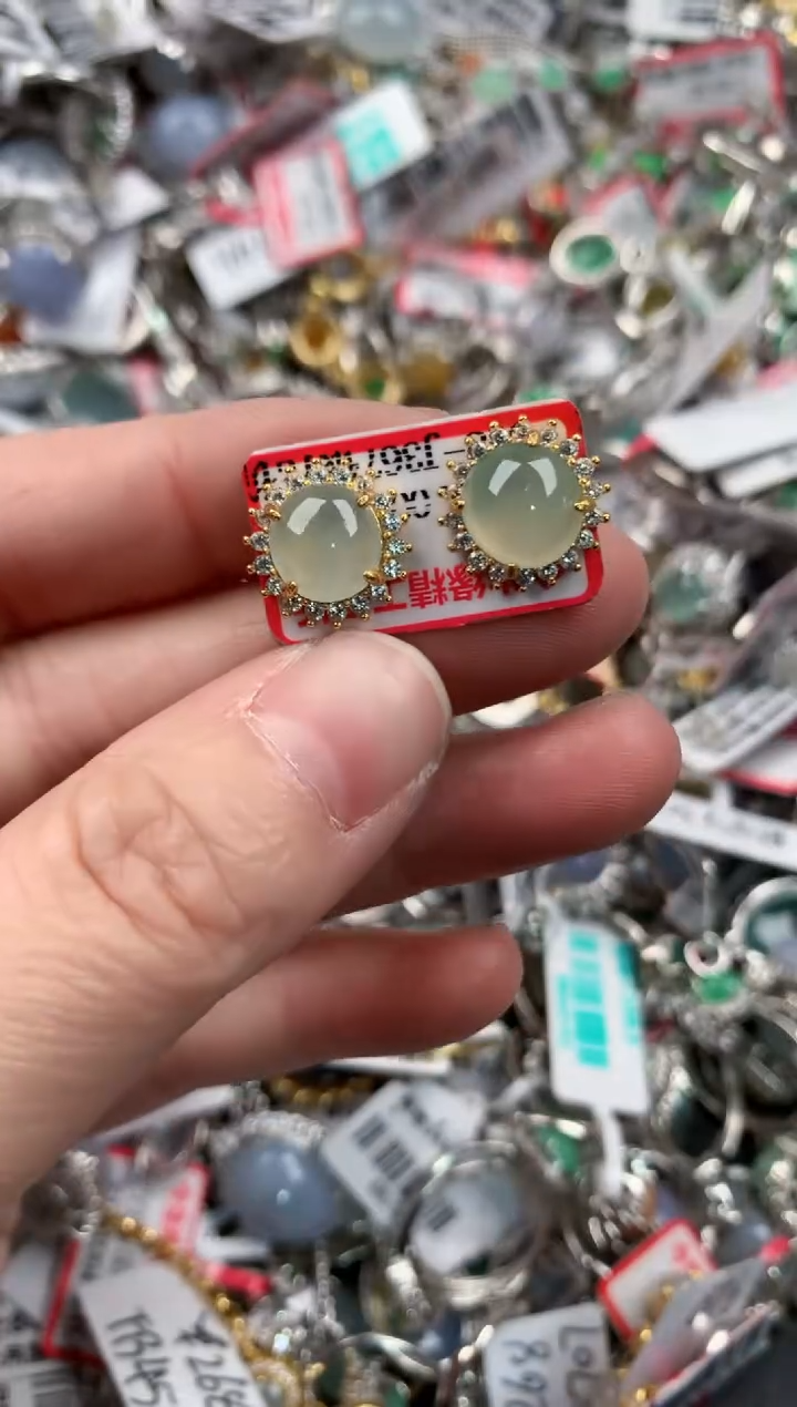 银S925镶嵌戒指翡翠16-16-16   2