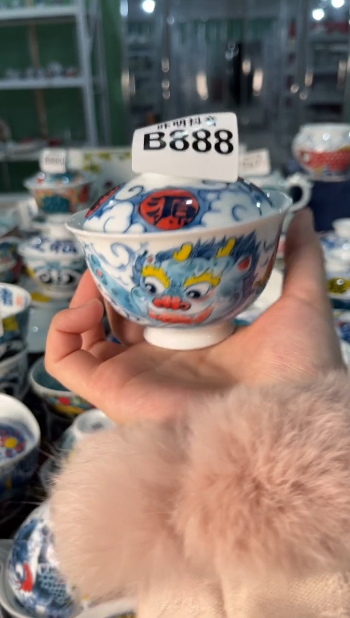 瓷片陶昨明盖碗（福利价格）老师高货