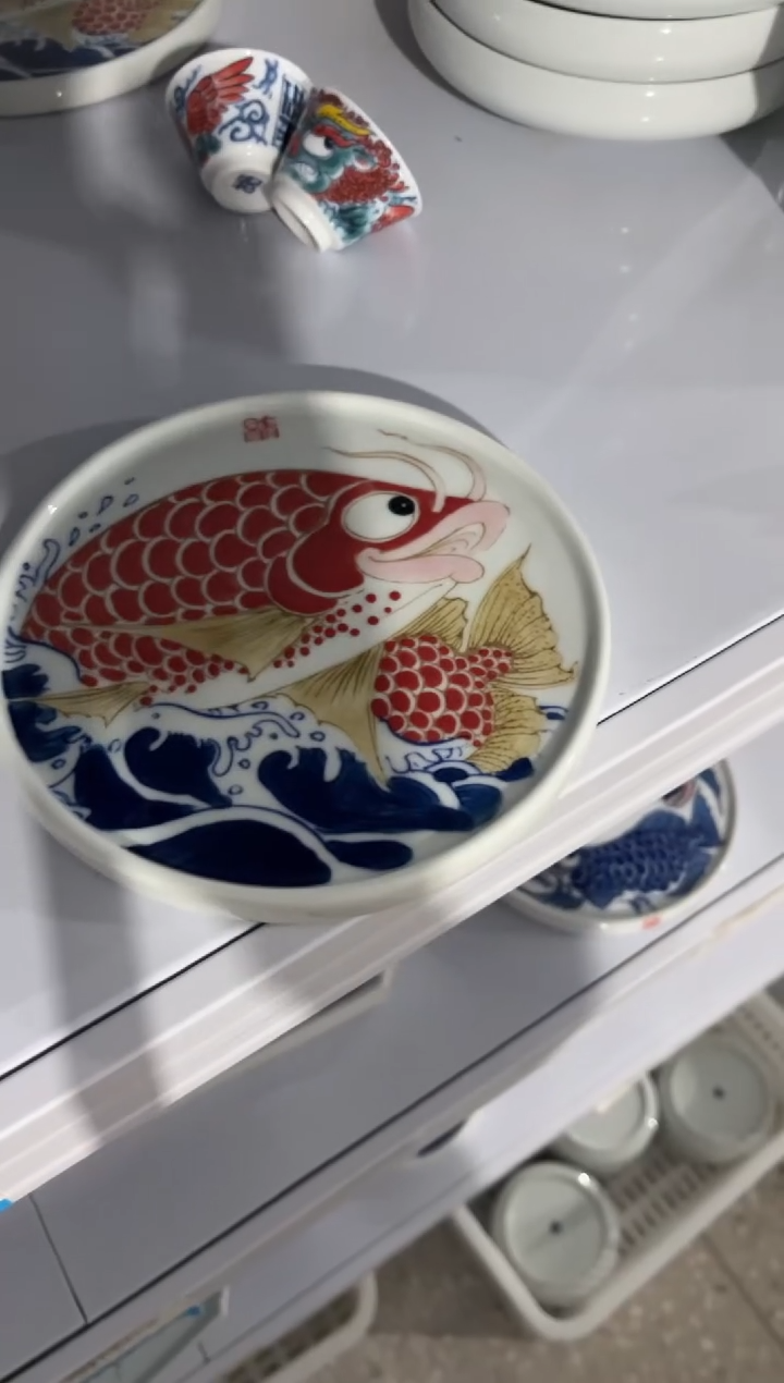 昨明手绘壶承（微瑕价格）