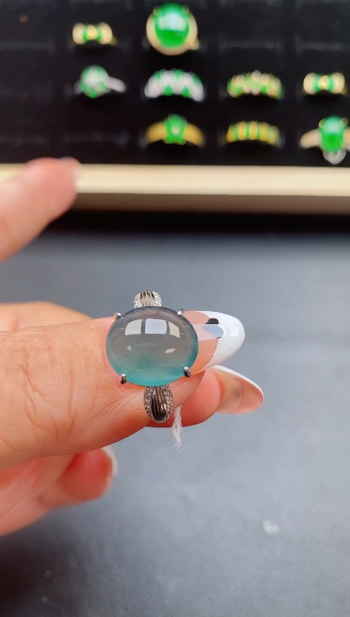 【闪购商品】翡翠戒指银S925镶嵌321321