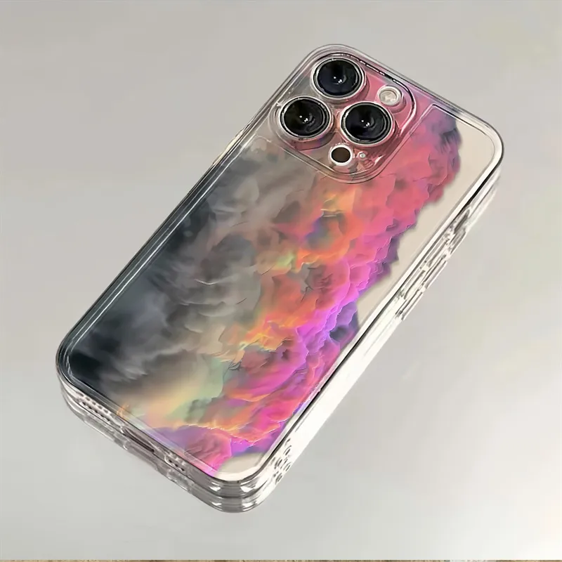 七彩祥云适用iPhone16手机壳vivo小米15oppo透明华为荣耀一加防摔