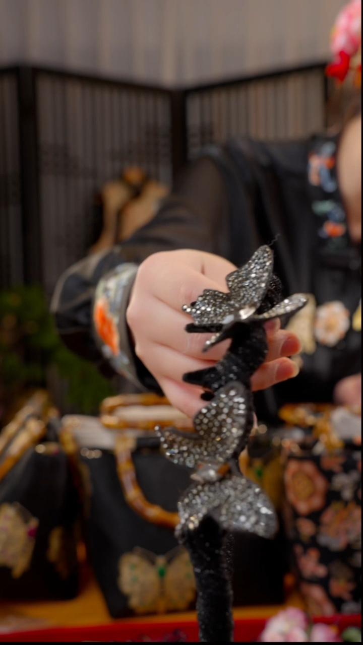 刺绣妖*聆非遗绒花苏绣饰品