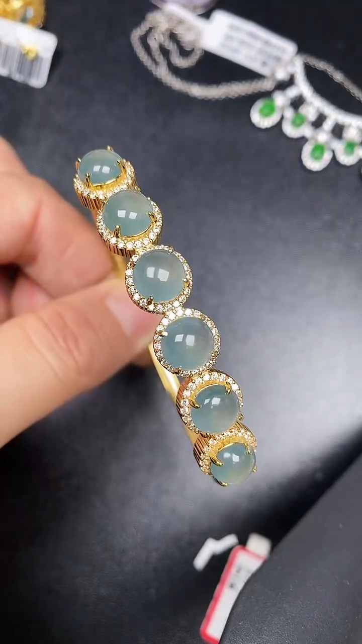 银S925镶嵌戒指翡翠2710