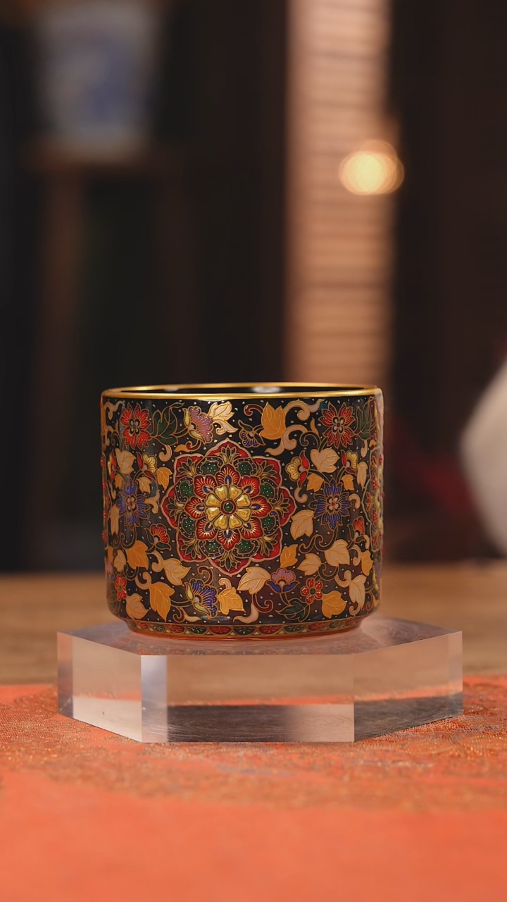 【闪购商品】杯溢珍堂 唐风百花含英直口杯