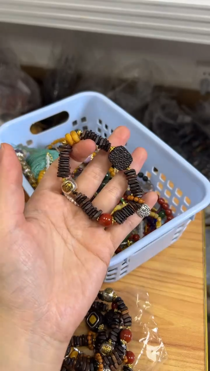 未镶嵌蜜蜡手链蜜蜡饼达拉干设计款手串[1774]