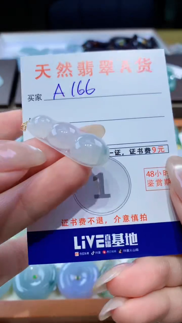 颈饰18K金镶嵌翡翠天然翡翠A货挂件