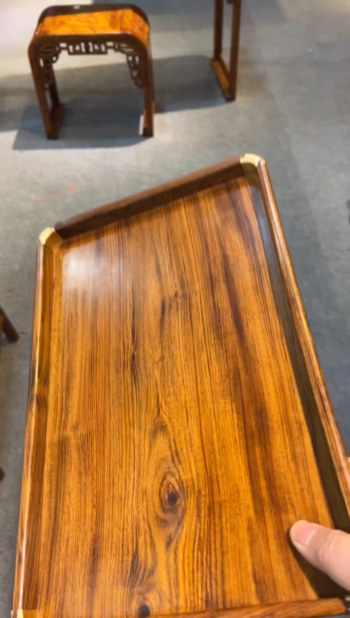 【闪购商品】花梨木类木雕茶盘一个