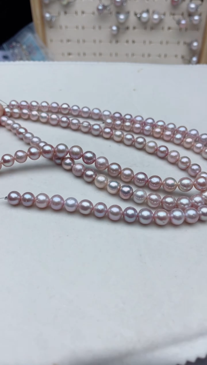 未镶嵌裸珠无扣头淡水珍珠多样性发其一，非无暇